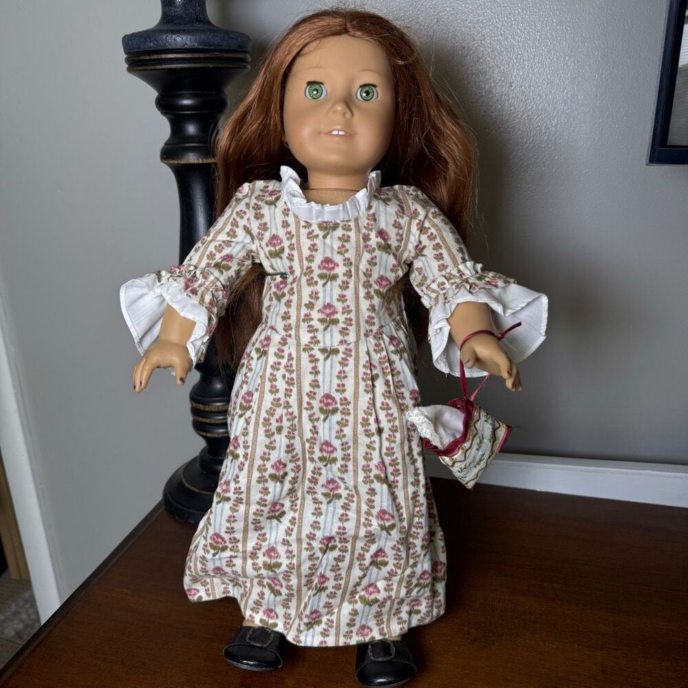 1995 Pleasant Company American Girl Felicity in Rose Print Dress Meet Outfit